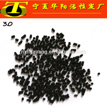 Carvão a granel densidade 0,5 g / cm3 carvão ativado 3mm pelota